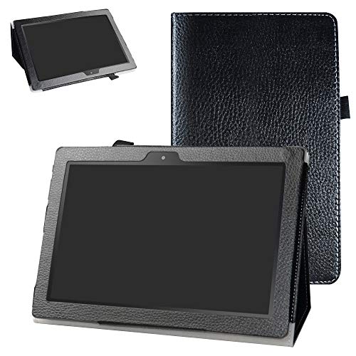 Product Cover Digiland DL1016 /DL1018A Case,Bige PU Leather Folio 2-Folding Stand Cover for 10.1