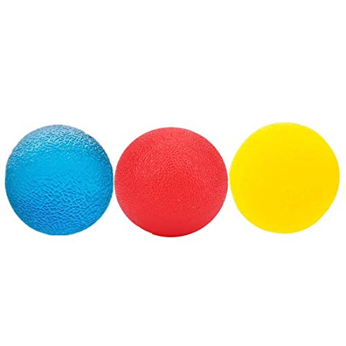 Product Cover 3pcs Stress Relief Ball Multiple Resistance Therapy Exercise Gel Squeeze Balls Kits for Hand Finger Wrist Muscles Arthritis Grip Exerciser Strengthening