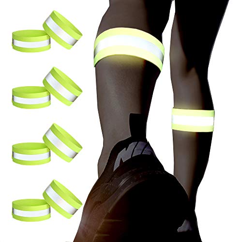 Product Cover ryandrew Reflective Bands - for Wrist, Arm, Ankle, Leg, Thigh. High Visibility Reflective Running Gear for Men and Women for Night Running Cycling Walking Bicycle. Safety Reflector Tape Straps