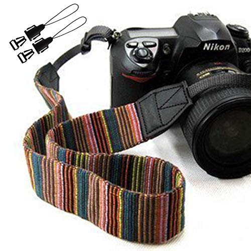 Product Cover Camera Strap Eorefo Vintage Bohemia Camera Shoulder Neck Belt Strap for All DSLR Camera,Multi.