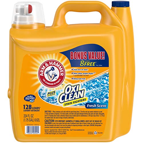 Product Cover Arm & Hammer Laundry Detergent Plus Oxiclean, Fresh Scent, 224 Fluid Ounce