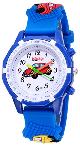 Product Cover Kidzo Toon Cab Blue Analog Kids Wrist Watch with 3D Strap