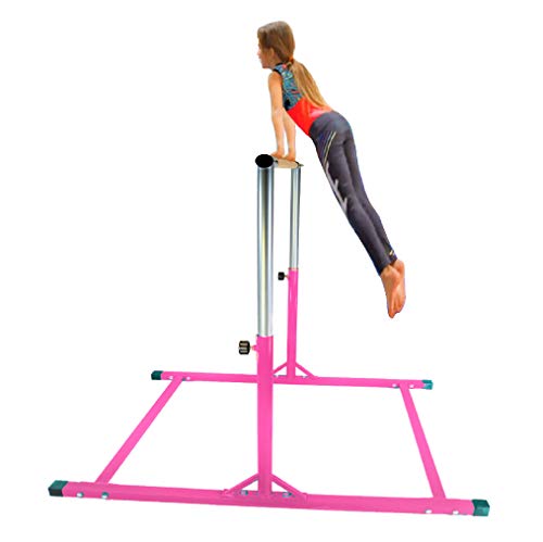 Product Cover X-Factor 5 Ft Horizontal Bar Athletic Teens Adjustable Gymnastics Children's & Junior Training Kip Bars Pink