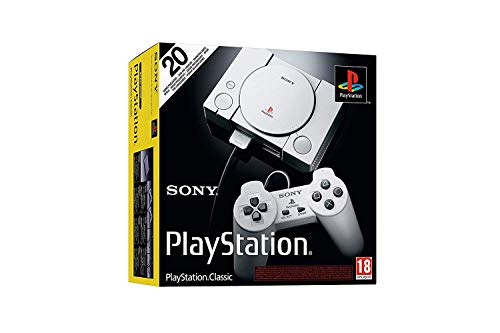 Product Cover Playstation Classic Console with 20 Classic Playstation Games Pre-Installed Holiday Bundle, Includes Final Fantasy VII, Grand Theft Auto, Resident Evil Director's Cut and More