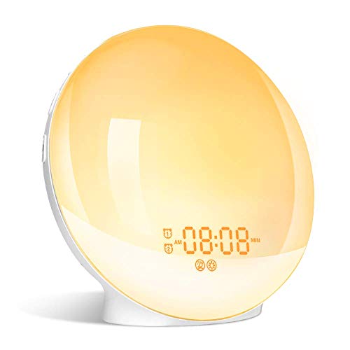 Product Cover Wake- Up Light, LBell Alarm Clock 8 Colored Sunrise Simulation & Sleep Aid Feature, Dual Alarm Clock with FM Radio, 7 Natural Sound and Snooze for Kids Adults Bedrooms (LB01-Sunrise Alarm Clock)