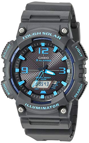 Product Cover Casio Men's Tough Solar Stainless Steel Quartz Watch with Resin Strap, Black, 27.5 (Model: AQ-S810W-8A2VCF)