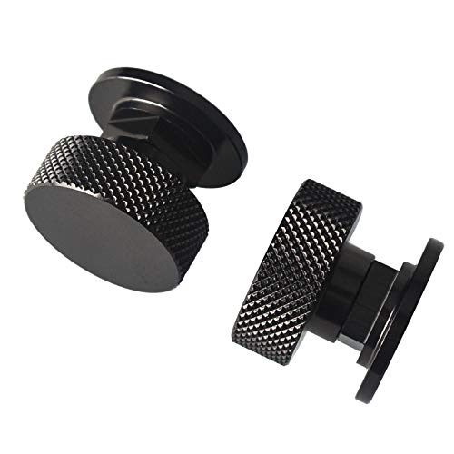 Product Cover 3mirrors Welding Hood (Pipeliner) Helmet Fasteners Aluminum - 1 Pair (Black Anodized Knurled)