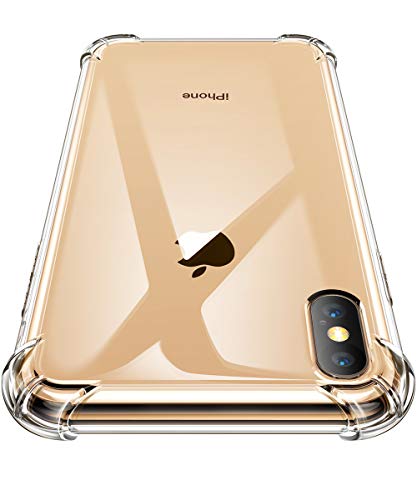Product Cover GVIEWIN Crystal Clear iPhone Xs/iPhone X Case, Soft TPU Cover with Shock Absorption Bumper Corners and Transparent Back Slim & Protective Cases for iPhone Xs/iPhone X 5.8