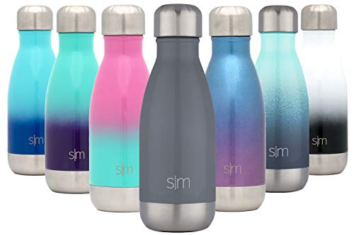 Product Cover Simple Modern 9 Ounce Wave Water Bottle - Vacuum Insulated Stainless Steel Kids Flask - Double Wall - Leakproof -Slate