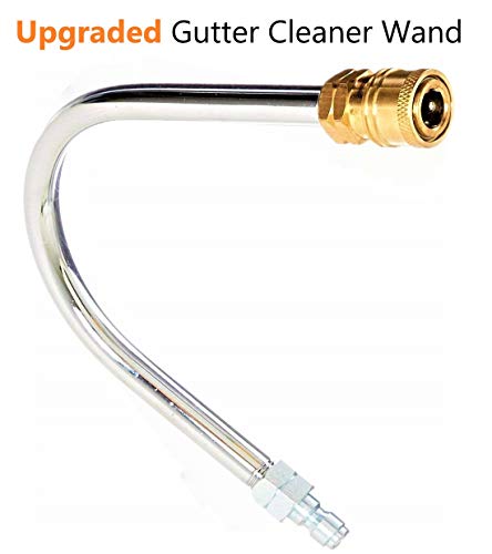Product Cover YAMATIC Upgraded Hard Chrome Gutter Cleaner Wand Attachment 4500 PSI for Pressure Washer with 1/4