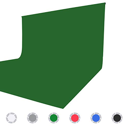 Product Cover Issuntex 10X20 ft Green Background Muslin Backdrop,Photo Studio,Collapsible High Density Screen for Video Photography and Television