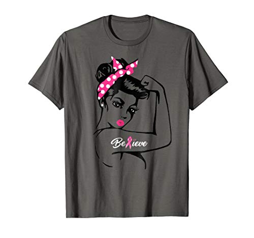 Product Cover Breast Cancer Warrior TShirt Awareness Tee Support Believe