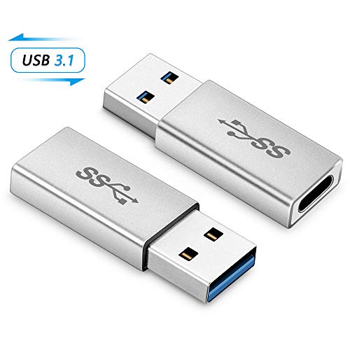 Product Cover Electop USB 3.1 Type C Female to USB A Male Adapter (2 Pack), Type A to C USB 3.1 Female to USB A Female Adapter Converter Support Data Sync and Charging