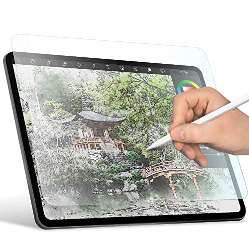 Product Cover ELECOM-Japan Brand- Paper-Feel Screen Protector Compatible with iPad Pro 12.9 inch (2018) / Drawing, Anti Glare, Scratch Resistant/Smooth Type, TB-A18LFLAPLL