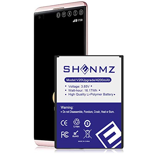 Product Cover SHENMZ V20 Battery BL-44E1F 4200mAh Replacement Battery for LG V20 H910 H918 LS997 US996 VS995 Cell Phone | LG V20 Spare Battery