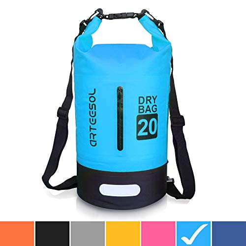 Product Cover arteesol Waterproof Bag 5L/10L/20L/30L Dry Bag Rucksack with Double Shoulder Strap Backpack for Swimming Kayaking Boating Fishing Traveling Cycling Beach