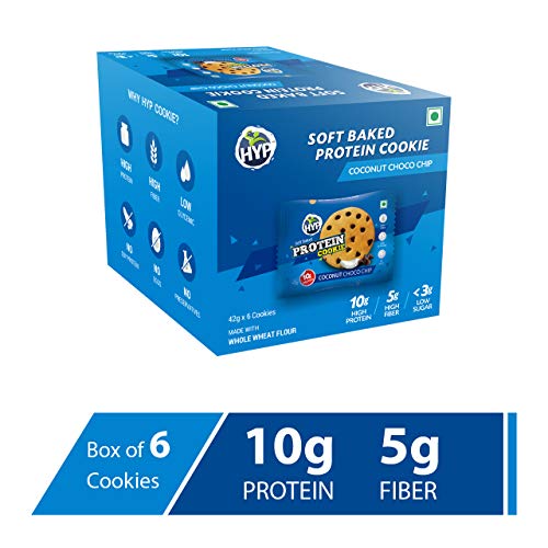 Product Cover HYP Protein Cookies Coconut Choco Chip Pack of 6 - (42 g x 6)