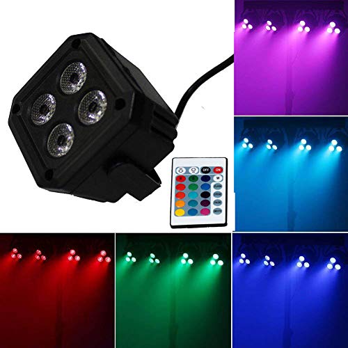 Product Cover CITRA DJ Par Light 4 LEDs 20W 512 RGBW with 24 Key Remote Controller Color Mixing Wash Can Par Light for Disco Diwali Christmas Wedding Party Show Live Concert Stage Lighting
