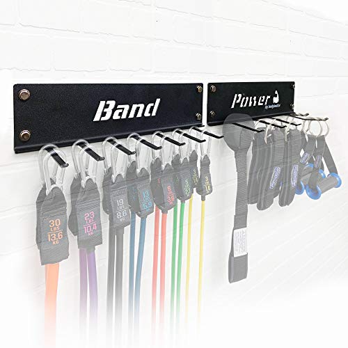 Product Cover Multi-Purpose Gym and Stackable Resistance Bands Storage Hanger / Heavy Duty Gym Rack for Resistance bands, Resistance Bands Accessories Lifting Belts, Chains, Jump Ropes (mounting hardware included)