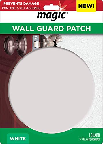 Product Cover Magic Wall Guard Patch - 5 Inch Diameter - Door Knob Wall Protector Shield Works on Any Texture Wall