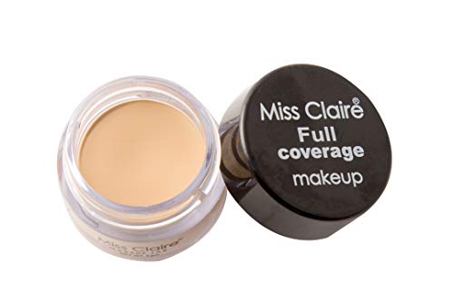 Product Cover Miss Claire Full Coverage Makeup + Concealer #8, Beige, 6 g