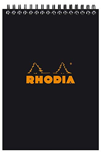 Product Cover Rhodia Wirebound Lined Black Notepads 6 X 8.25 in. (80 Sheets)