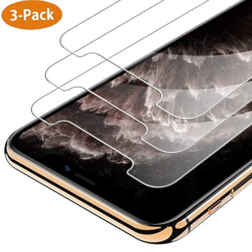 Product Cover Syncwire iPhone 11 Pro Max/iPhone Xs Max Screen Protector (3-Pack), Anti-Fingerprint Tempered Glass (9H Hardness, 6X Stronger, Installation Frame, Bubble Free) [Not Edge to Edge]