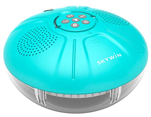 Product Cover Skywin Hot Tub Speakers and Speakerphone - Disco Light Floating Waterproof IPX7 Large Wireless Pool and Shower Speaker - Pool Speakers Support Dual Speaker Connection and Feature Quality 2.1 Sound
