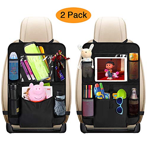Product Cover mixigoo Car Back Seat Organizer Kids - Car Organizers Covers Protectors with 10