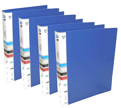 Product Cover Grand Bear MMRJ 2D A4 Size Tough and Durable, Ring Binder Box Board File (Blue) - Pack of 4