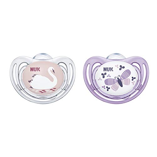Product Cover NUK Airflow Orthodontic Pacifier, Girl, 6-18 Months, 2-Pack