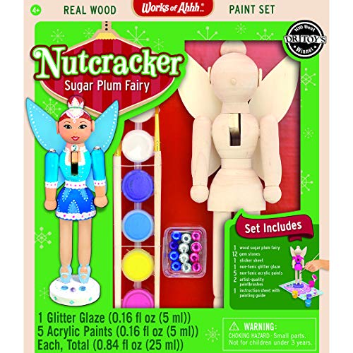Product Cover MasterPieces Works of Ahhh... Real Wood Paint Craft Kit, Nutcracker Sugar Plum Fairy, for Ages 4+