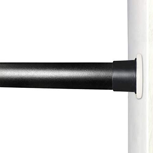 Product Cover JimmLoo Tension Curtain Rod Tension Rods (Black, 83-122 inch)