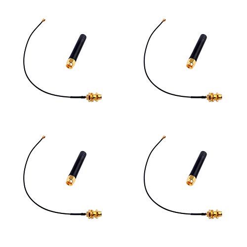 Product Cover U.FL IPEX to SMA Connector Pigtail 915MHz LoRa Antenna 2dBi for ESP32 Lora OLED Board IOT Internet of Things WIshiOT (Pack of 4)
