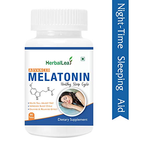 Product Cover HerbalLeaf Advanced Melatonin - 10mg | Formulated to Promote Peaceful Sleep | Non Habit Forming Natural Sleep Supplement | 90 Tablets