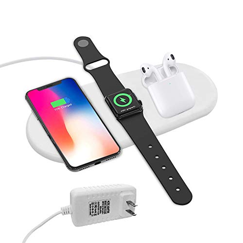 Product Cover Wireless Charger Pad for New AirPods [ 3 in 1], YLEX Charging Station for Apple iWatch 4/3/2, Qi Charger for iPhone Xs Max/XR,Fast Charging for Samsung Galaxy S10/S10+ and More 5962930433