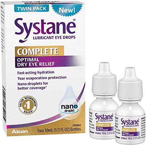 Product Cover Systane Complete Optimal Dry Eye Relief Lubricant Eye Drops - 20ml, Twin Pack.