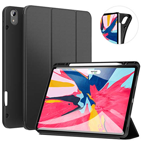 Product Cover ZtotopCase for iPad Pro 12.9 Inch 2018, Full Body Protective Rugged Shockproof Case with iPad Pencil Holder, Auto Sleep/Wake, Support iPad Pencil Charging for iPad Pro 12.9 Inch 3rd Gen - Black