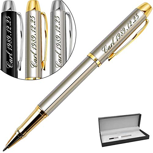 Product Cover Personalized Pens,Custom Engraved Ballpoint Pen,Perfect for Birthday,Business,Party with Name, Slogan or Logo-Black Ink, 0.7mm