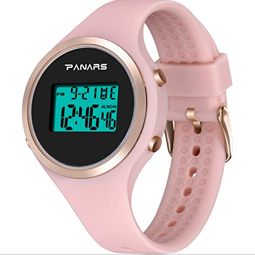 Product Cover L.HPT Women's Luminous Waterproof Sports Watch, Girls Female Students Electronic Watch Fashion Silicone Belt Watches for Boys Girls Christmas Gifts