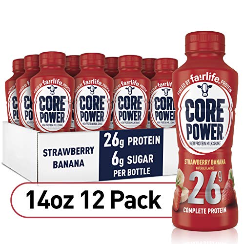 Product Cover Core Power fairlife Core Power High Protein Milk Shake, Strawberry banana, 14 Fl Oz (Pack of 12)