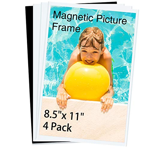 Product Cover HIIMIEI Magnetic Photo Frames for Refrigerator 8.5x11, 4 Pack Fridge Magnets Picture Frame Photo Pocket,Perfect for Displaying Frames,Children Artworks and Schedules