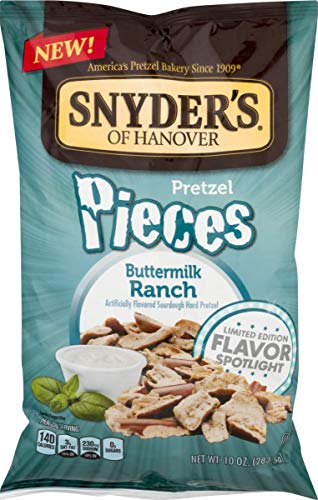 Product Cover Snyders of Hanover Flavored Pretzel Pieces- 10 oz. Bags (Buttermilk Ranch, 4 Bags)