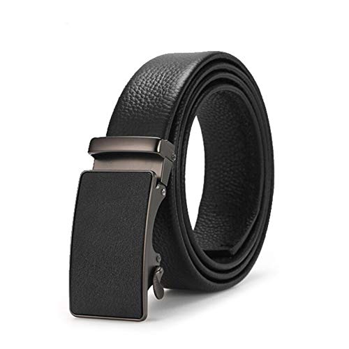 Product Cover LOZOWO Men's Automatic Sliding Buckle Ratchet Belt Casual Jeans Top Leather Roller Buckle Exquisite Gift Box - Trimming