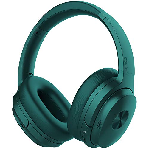 Product Cover COWIN SE7 Active Noise Cancelling Headphones Bluetooth Headphones Wireless Headphones Over Ear with Microphone/Aptx, Comfortable Protein Earpads, 50 Hours Playtime for Travel/Work, Dark Green