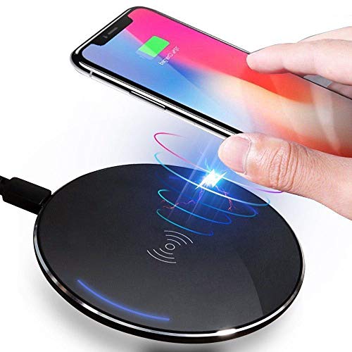Product Cover Kurami Qi Certified 5W Wireless Charger Pad Compatible iPhone 11, 11 Pro, 11 Pro Max, Xs Max, XS, XR, X, 8, 8 Plus,Airpods Pro,2, Galaxy S10 S9 S8, Note 10 Note 9 Note 8 (No AC Adapter)