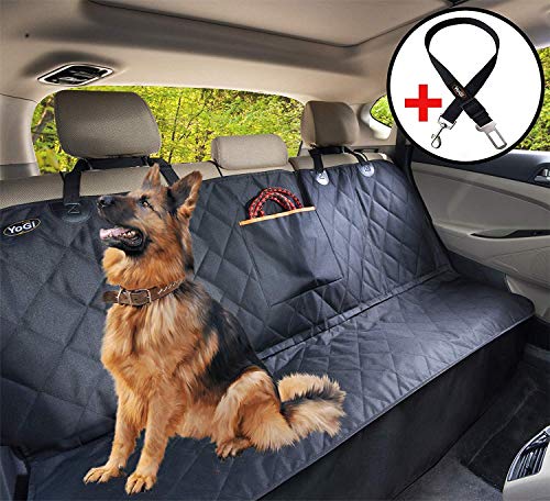 Product Cover YoGi Prime Dog seat Cover for Back seat - Hammock Dog car seat Covers for Large Dogs, Waterproof, protrct Your Vehicle only with Durable Back seat Cover for Dogs - Universal fit (Black-not Hannock)