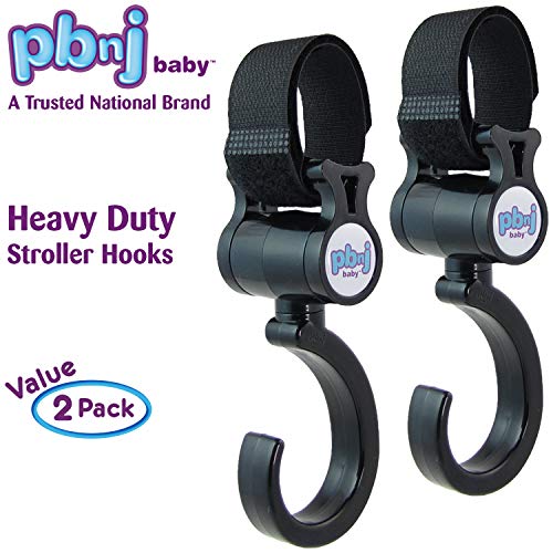 Product Cover PBnJ baby Stroller Hooks 2 Pack Organizer Clip Travel Purse Shopping Diaper Bags
