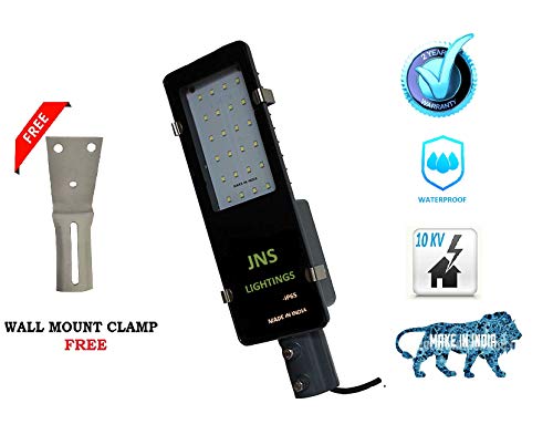 Product Cover JNS Wholesale 24 W IP65 Waterproof, Metal Body LED Thin Street Lights with Wall Mount Clamp (White Light)