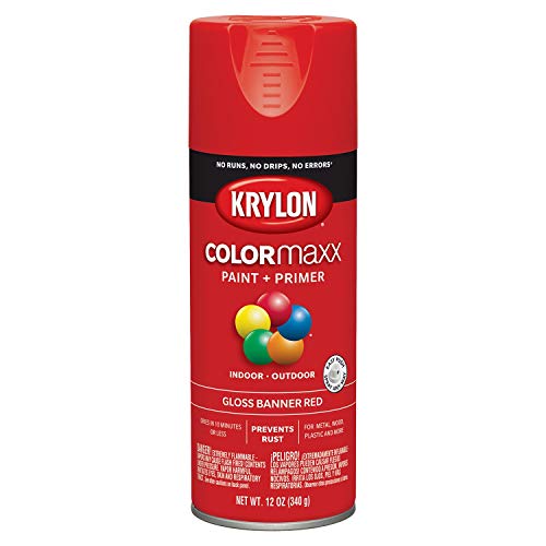 Product Cover Krylon K05503007 COLORmaxx Spray Paint, Aerosol, Banner Red